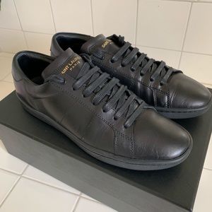 Saint Laurent SL/01 Court Classic Leather Sneakers